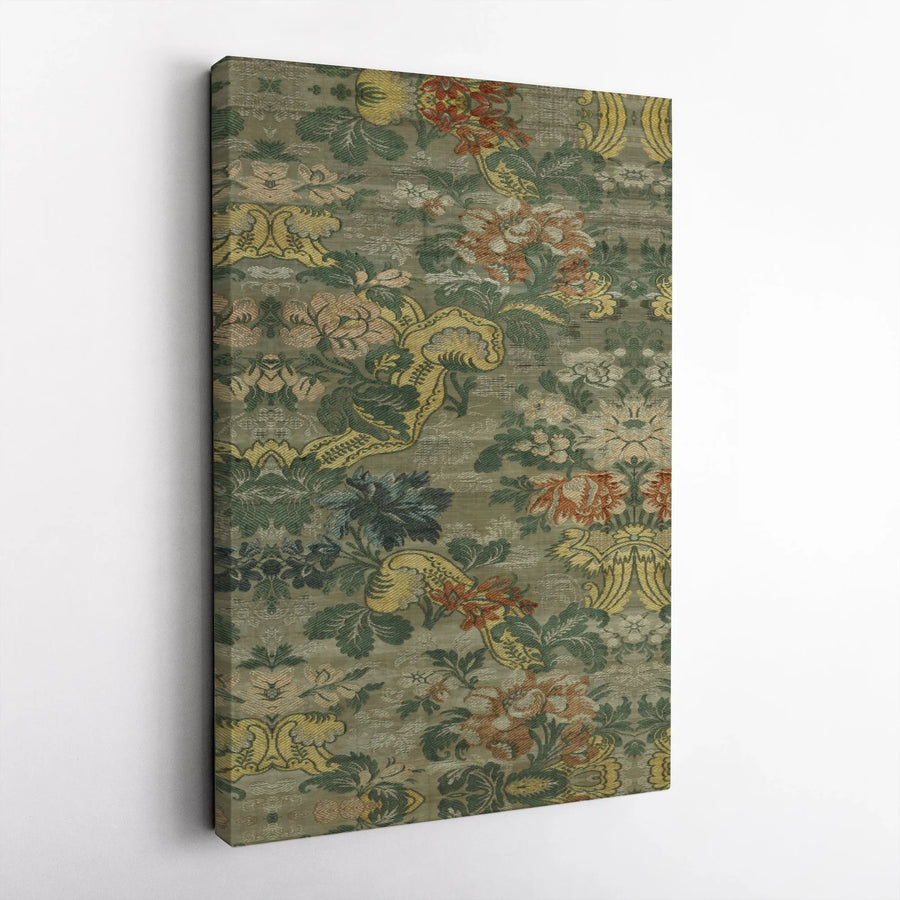 Vintage Floral Canvas Wall Art | Antique Botanical Tapestry Print | Premium Gallery Wrapped Canvas | Shabby Chic Living Room Decor Gift