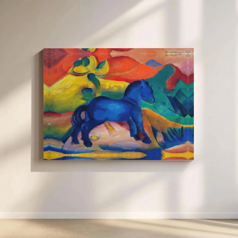 Franz Marc Blue Horse I Canvas Print | Expressionist Equestrian Wall Art | Premium Gallery Wrapped Canvas | Fine Art Reproduction for Modern Home Decor
