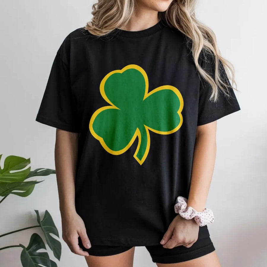 St. Patrick's Day Shamrock T-Shirt | Classic Irish Three Leaf Clover Graphic | 100% Soft Cotton Premium Tee | Unisex Lucky St Paddy's Day Holiday Gift
