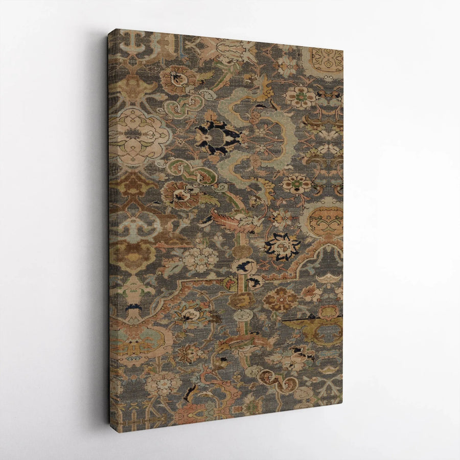 Vintage Persian Rug Pattern Canvas | Traditional Floral Tapestry Art | Gallery-Quality Fade-Resistant Print | Premium Home & Office Decor Gift