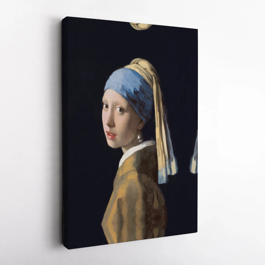 Girl With A Pearl Earring Canvas Print | Johannes Vermeer Masterpiece Wall Art | Gallery Wrapped Premium Quality | Classical Home Decor Gift