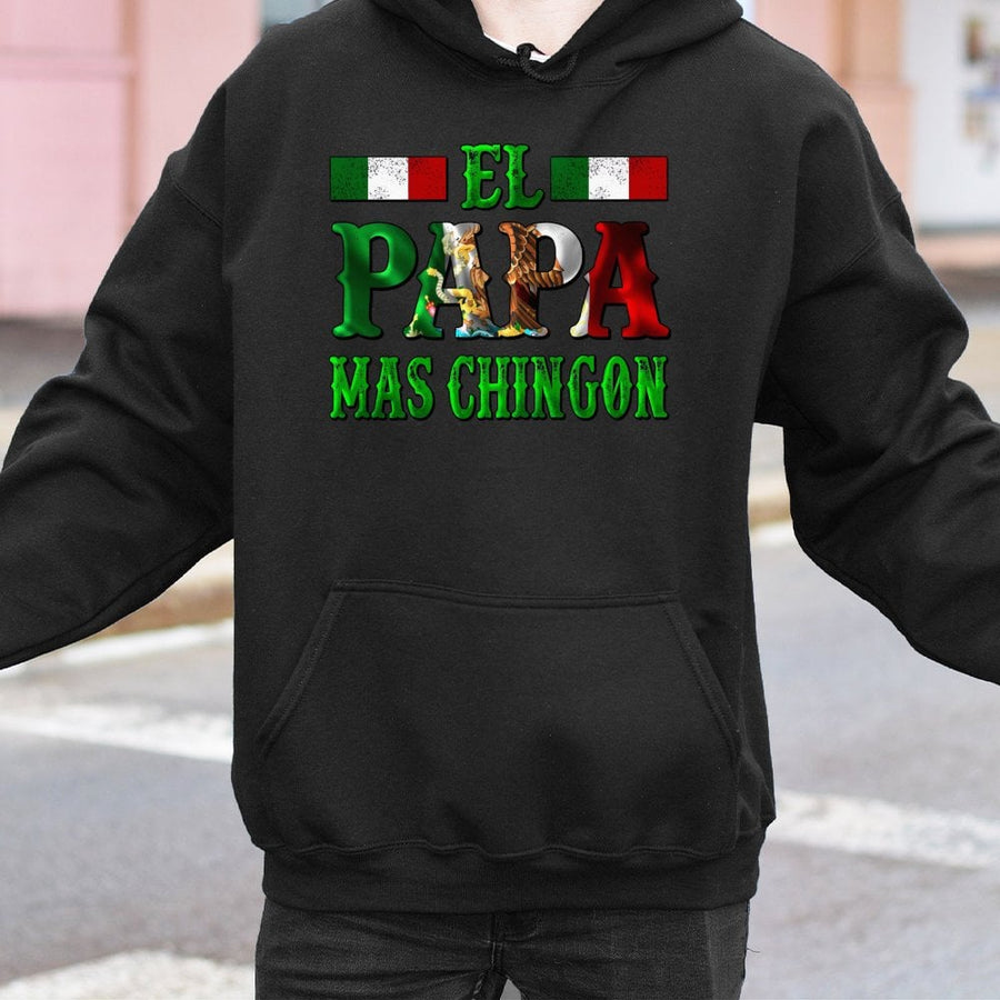 El Papa Mas Chingon Hoodie | Mexican Flag Eagle Design | Premium Cotton Blend | Best Gift for Latino Dad Father's Day 2026 Birthday