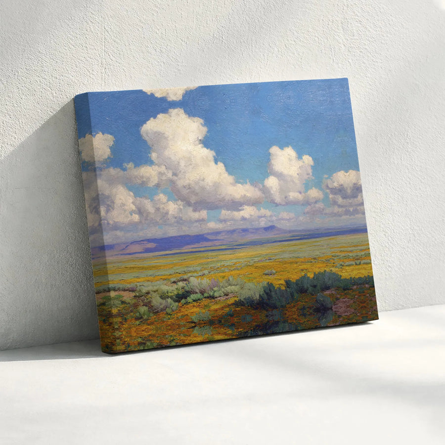 Desert Landscape Canvas Wall Art | Impressionist Southwest Scenery | Premium 1.25 Inch Gallery Wrap | Nature Inspired Home Office Decor