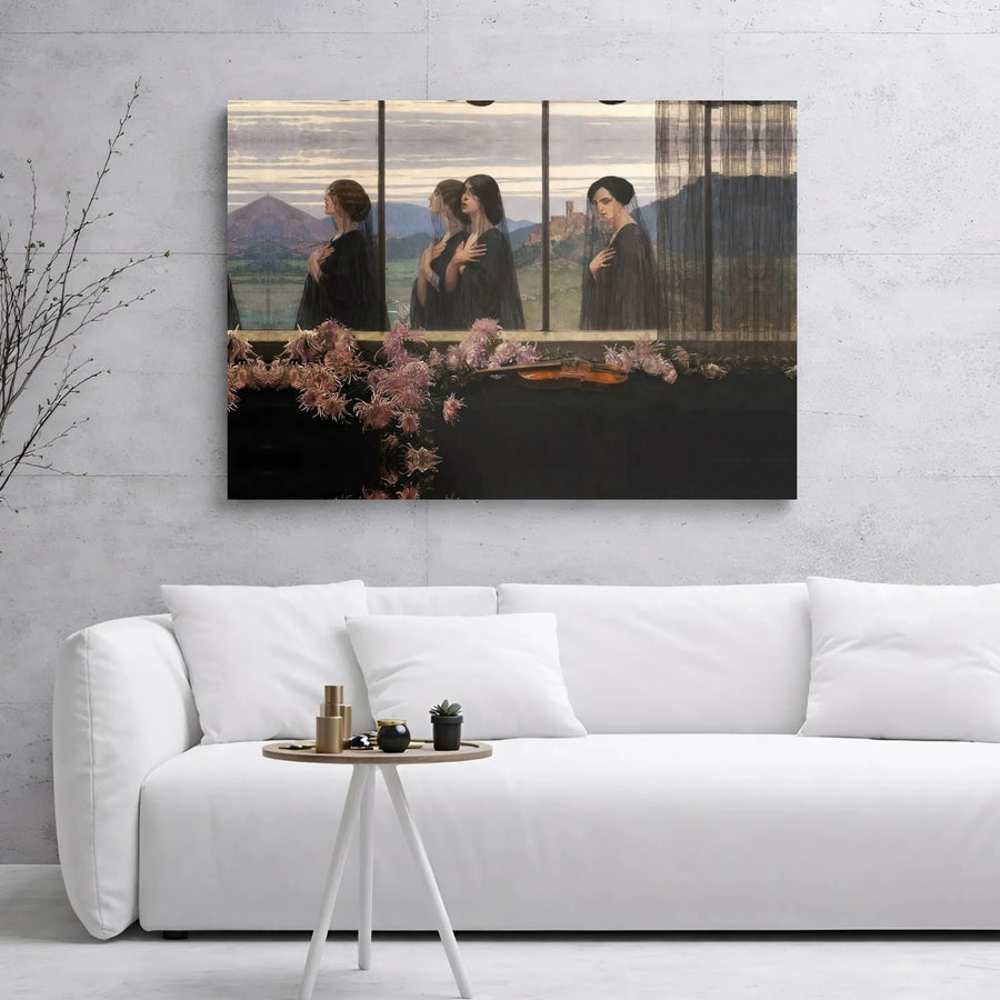 Le Jour Des Morts Canvas Art | Emile Friant Masterpiece Print | Premium 1.25" Gallery Wrap | Gothic Victorian Home Decor Wall Art