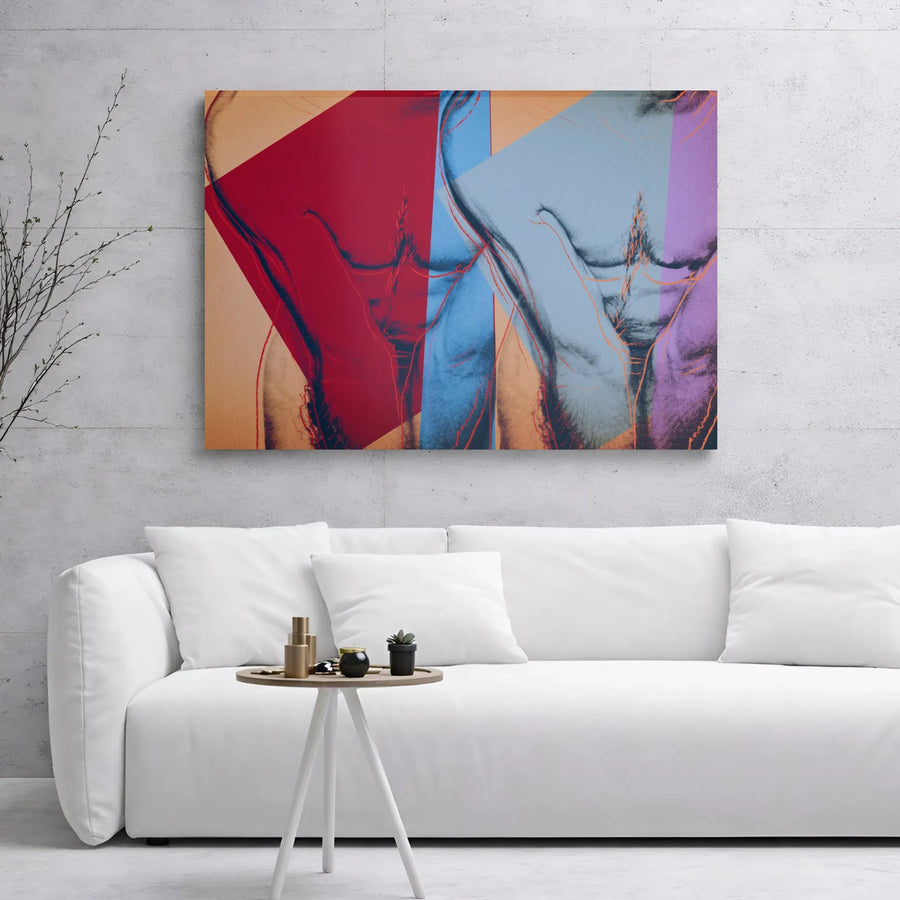 Male Torso Canvas Wall Art | Abstract Pop Art Geometric Print | Premium 1.25-inch Gallery Wrap | Modern Contemporary Home Office Decor