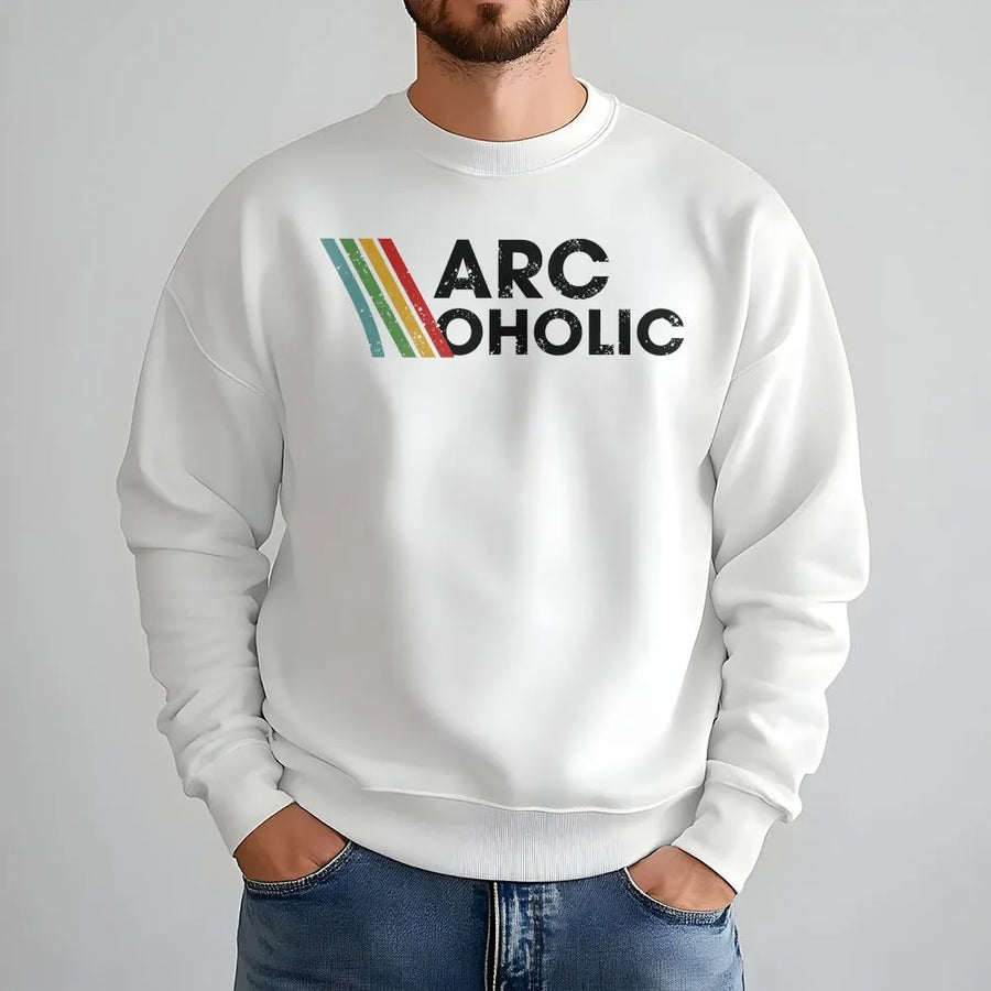 Archoholic Sweatshirt | Funny Architect Retro Rainbow Graphic | Premium Soft Cotton | Architecture Student Gift