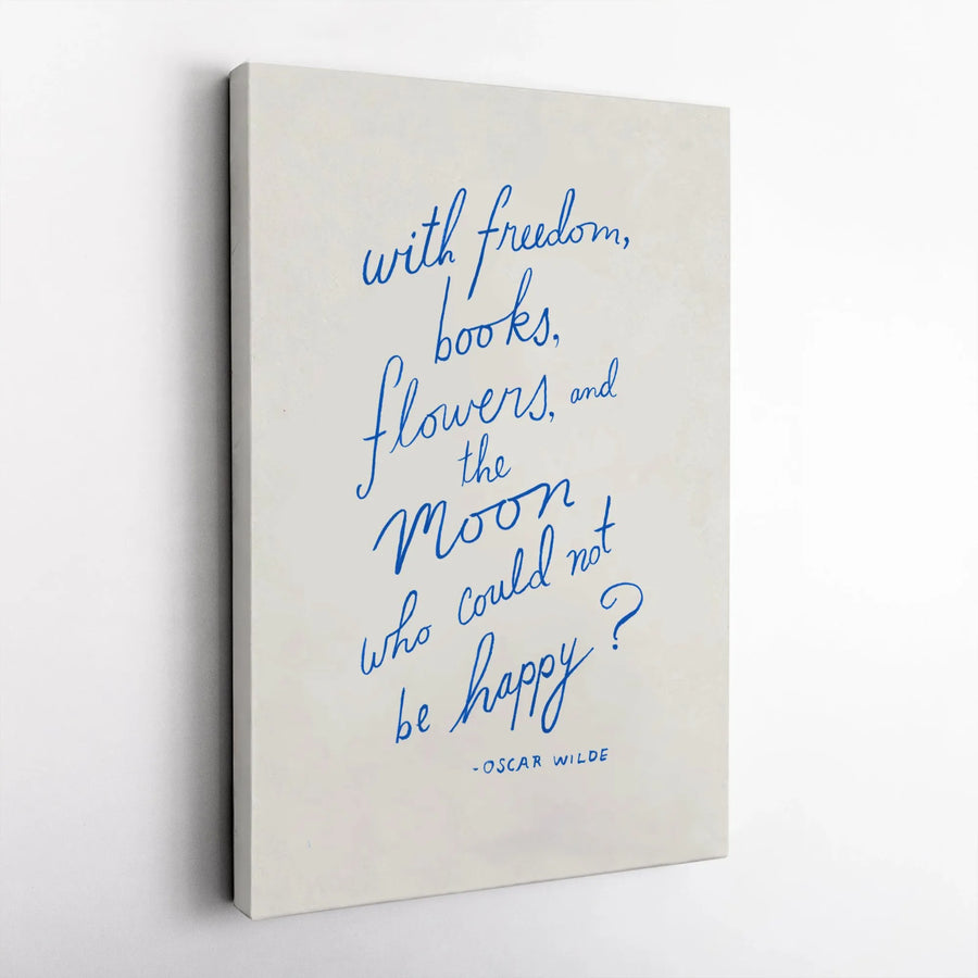 Oscar Wilde Freedom Quote Vertical Canvas | Inspirational Quote Wall Art | Premium Gallery-Wrapped Canvas | Gift for Book Lovers & Readers