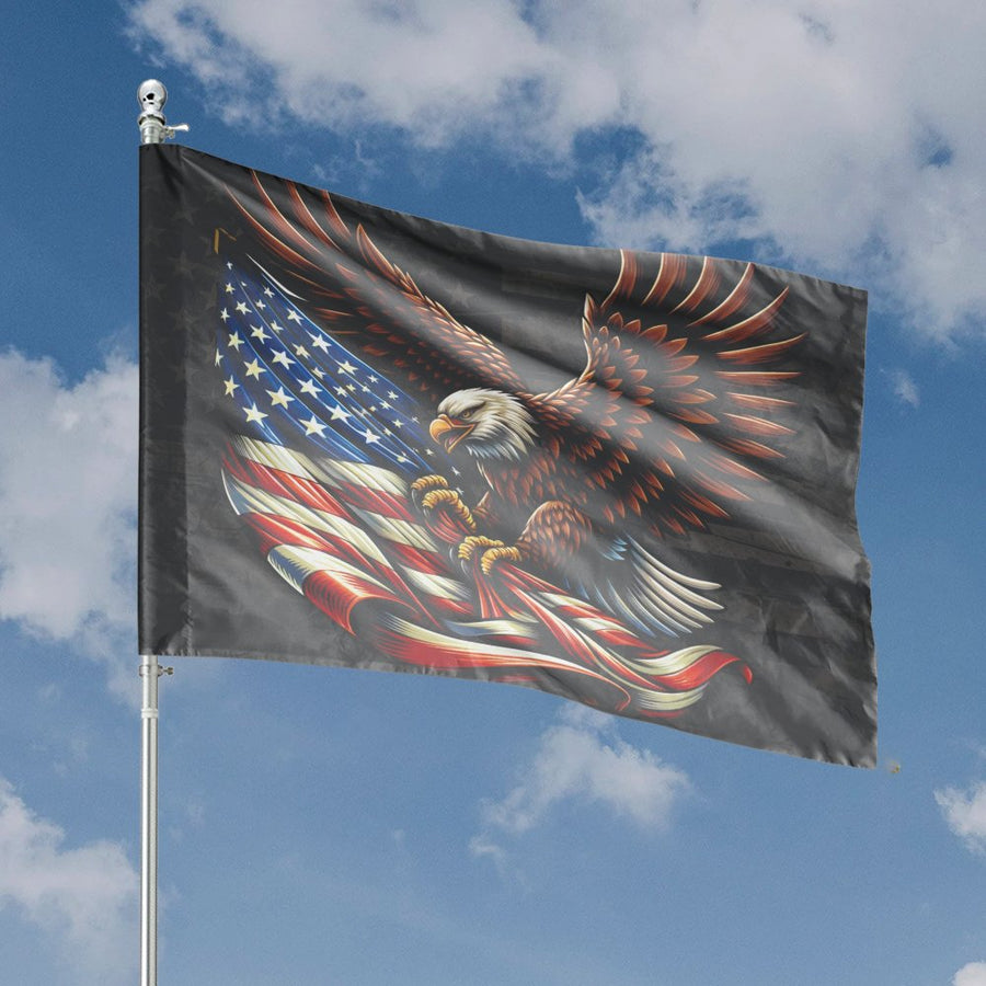 American Eagle House Flag | Patriotic Bald Eagle Stars and Stripes | Premium Weather-Resistant Polyester | Outdoor Garden Decor Gift