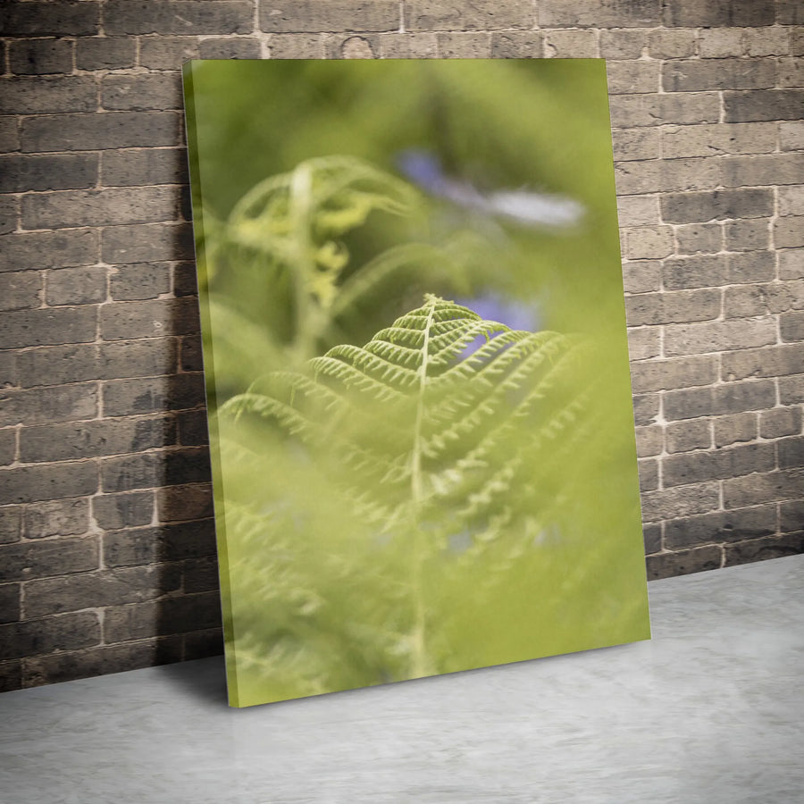 Botanical Fern Vertical Canvas | Lush Greenery Photography Print | 1.25" Thick Gallery Wrap | Modern Minimalist Nature Lover Gift