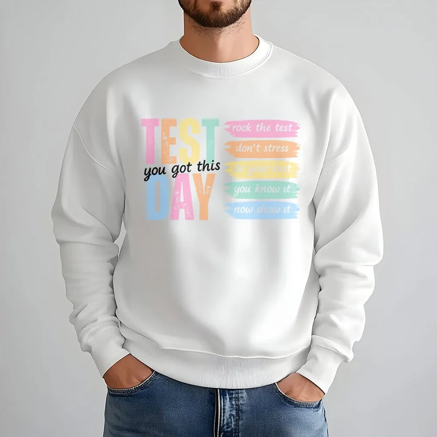Test Day Teacher Shirt | Motivational Quote State Testing Tee | Soft Cotton Graphic T-Shirt | Gift for Teacher Team, Exam Proctor
