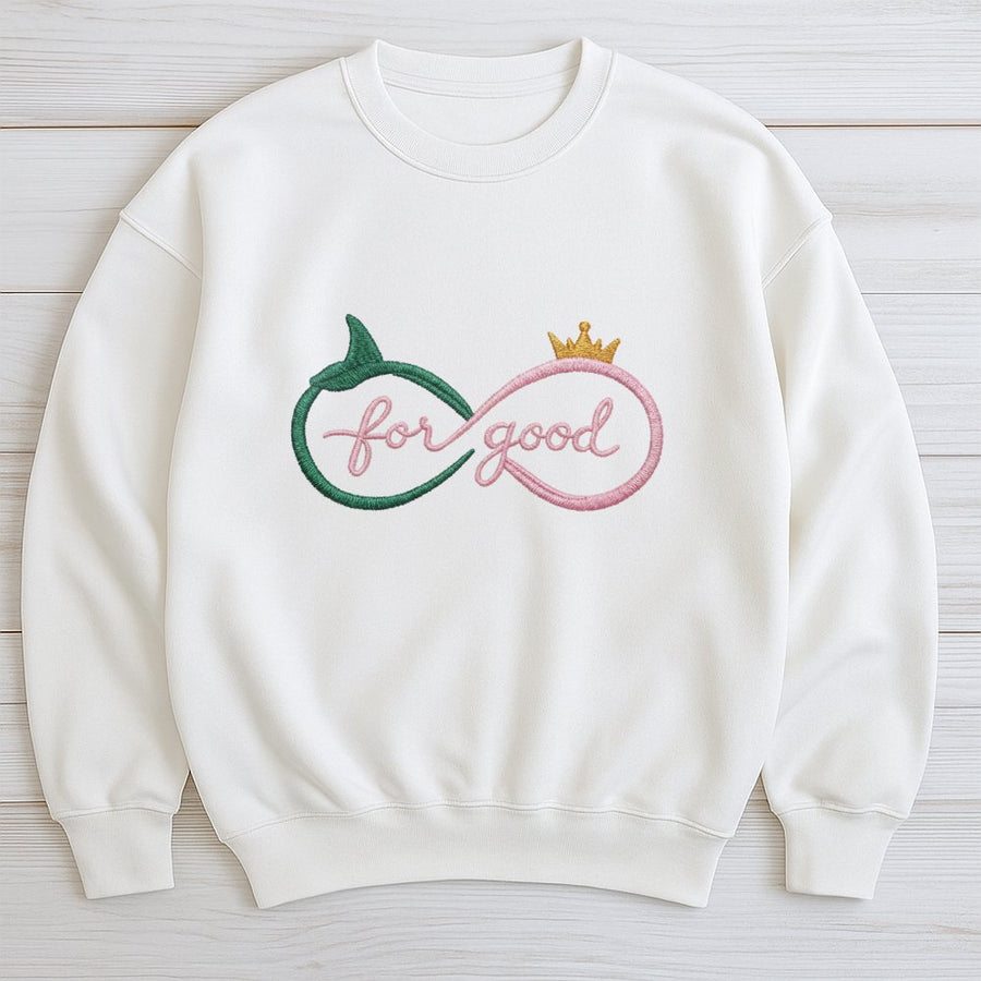 For Good Musical Sweatshirt | Broadway Theatre Infinity Design | Premium Cotton Blend | Gift for Musical Theatre Fans