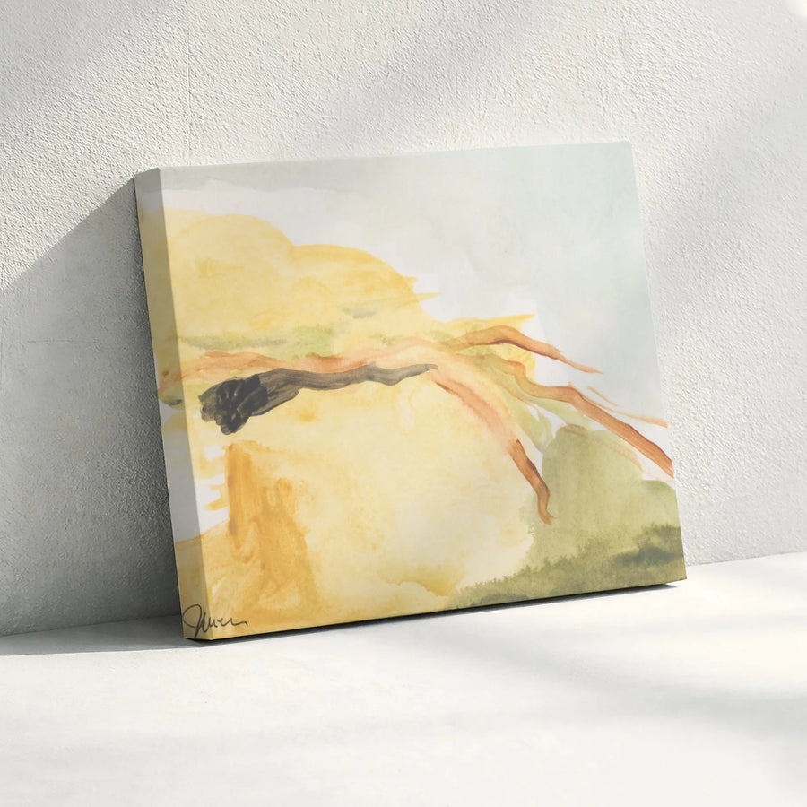 Abstract Watercolor Canvas Wall Art | Modern Earth Tone Painting Print | Premium Gallery Wrapped Canvas | Boho Living Room Decor Gift