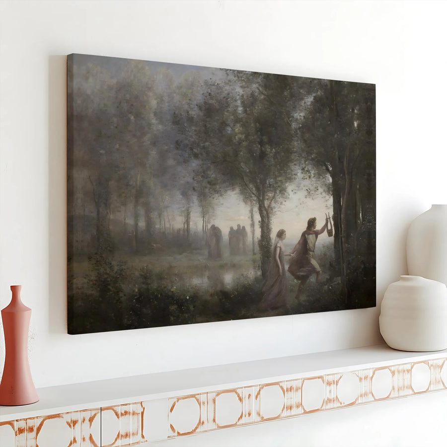 Orpheus and Eurydice Canvas Print | Classical Mythology Fine Art | 1.25 Inch Gallery Wrap | Museum Quality Home Decor Gift