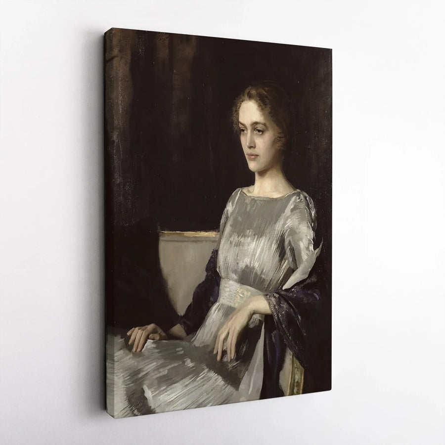 Portrait of a Lady Canvas Print | Valentin Serov Fine Art Reproduction | Gallery-Wrapped 1.25" Profile | Classical Home Decor Gift