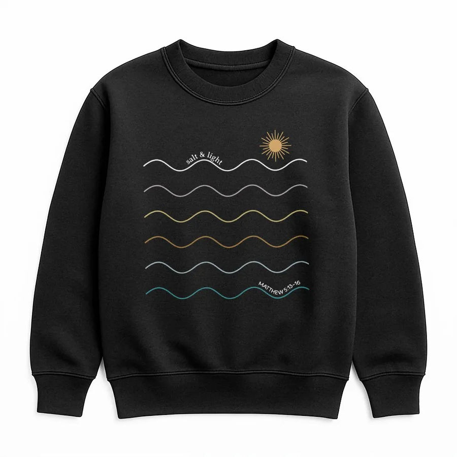 Salt and Light Christian Sweatshirt | Minimalist Matthew 5:13 Bible Verse Sweatshirt | Soft Unisex Pullover | Premium Faith Based Worship Gift