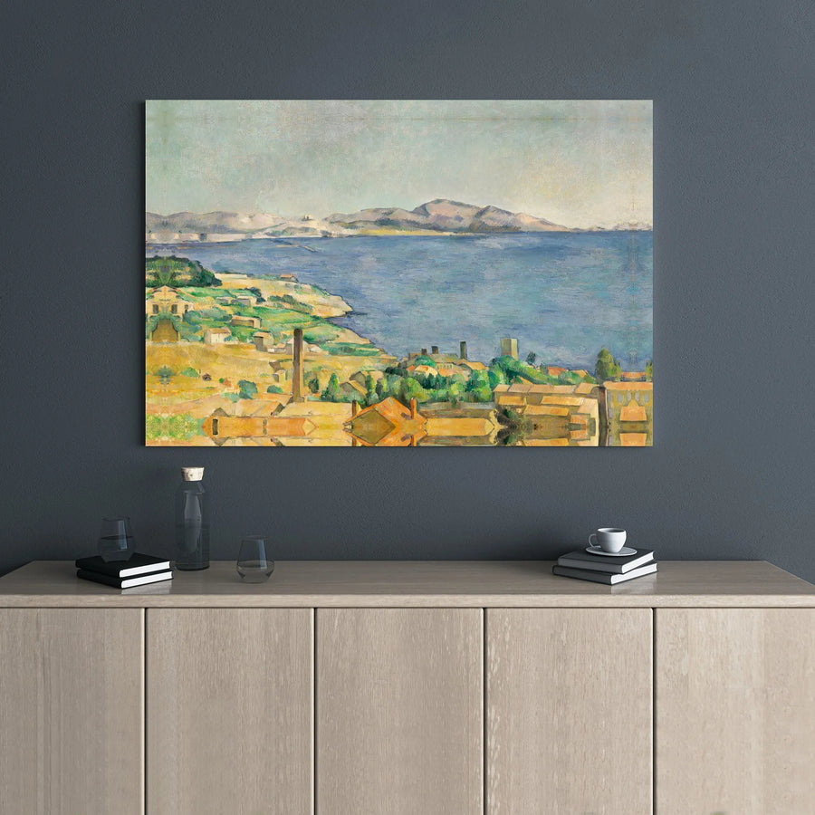 Paul Cézanne The Bay Of Marseille Canvas Print | L'Estaque Impressionist Landscape Art | 1.25 Inch Gallery Wrap | Museum Quality Home Decor