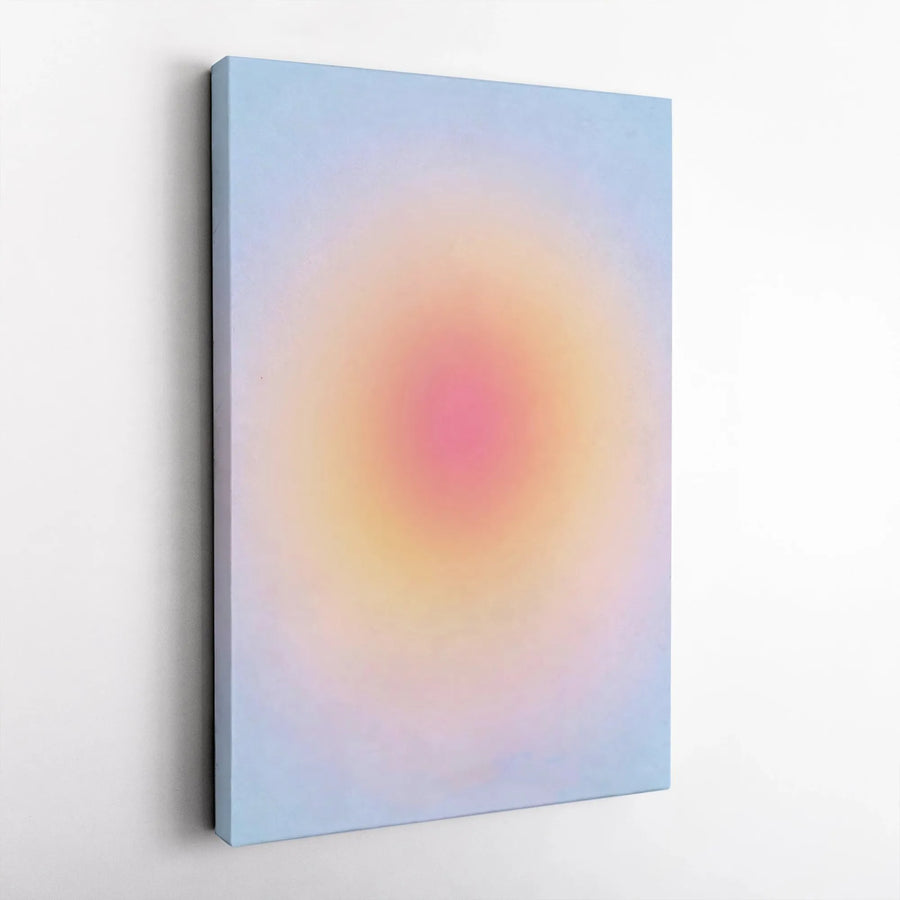 Abstract Aura Gradient Wall Art | Soft Pastel Color Blend Canvas | Premium Gallery-Wrapped Decor | Modern Minimalist Aesthetic For Home & Office