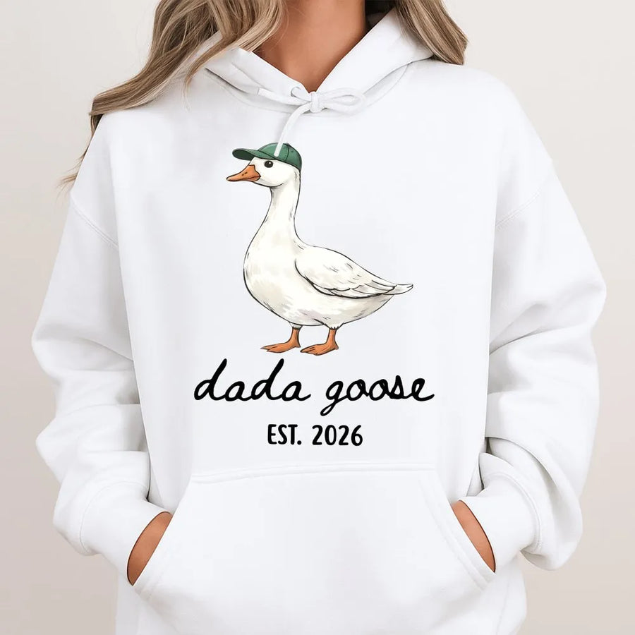 Dada Goose Hoodie | Funny Goose with Hat Est 2026 | Comfort Colors Shirt | New Dad Pregnancy Announcement Gift