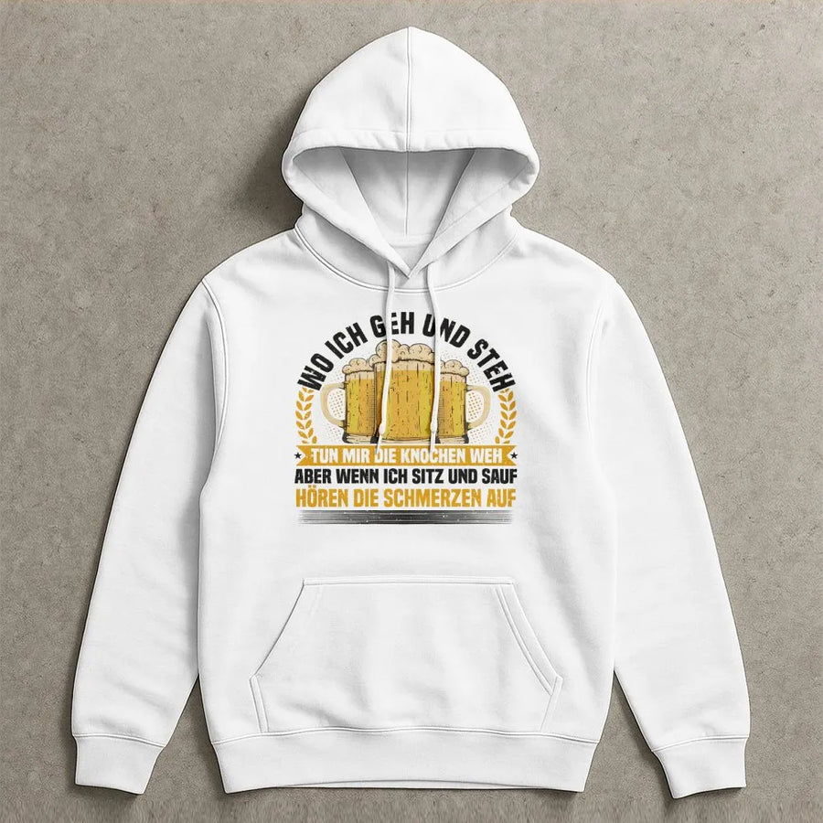 Lustiges Bier Spruch Hoodie | Biertrinker Spruch Grafik | Premium Baumwolle Shirt | Geschenk für Männer Papa Opa Party