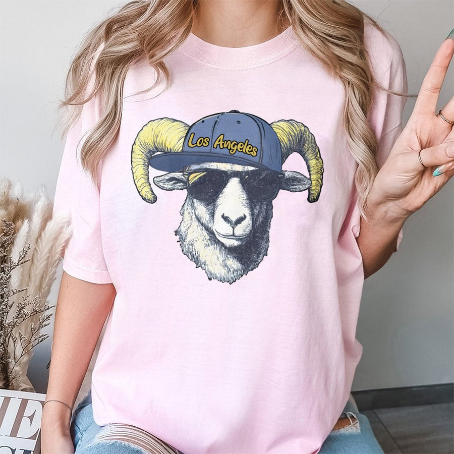 Los Angeles Ram With Sunglasses And Baseball Cap T-Shirt