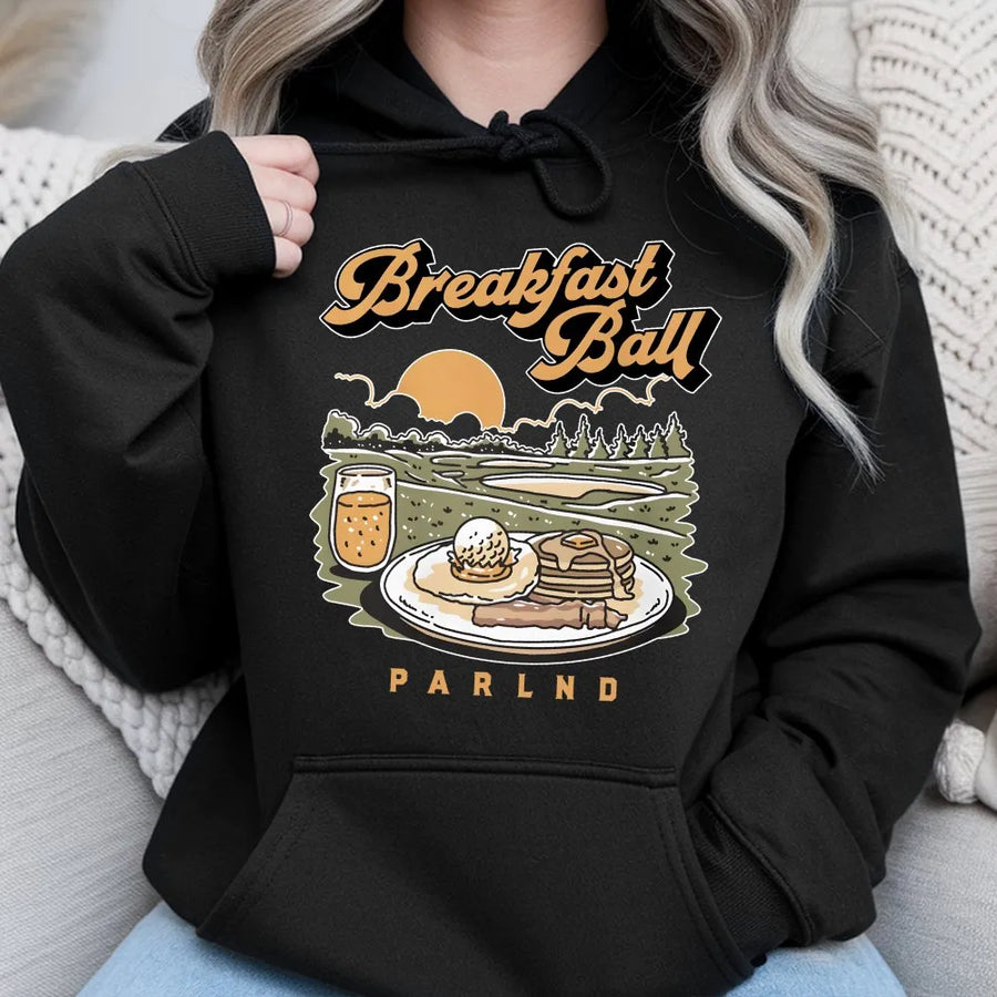 Breakfast Ball Golf Hoodie | Funny Golfing Graphic Pullover | Soft Cotton-Poly Blend | Premium Golf Gift For Men And Women