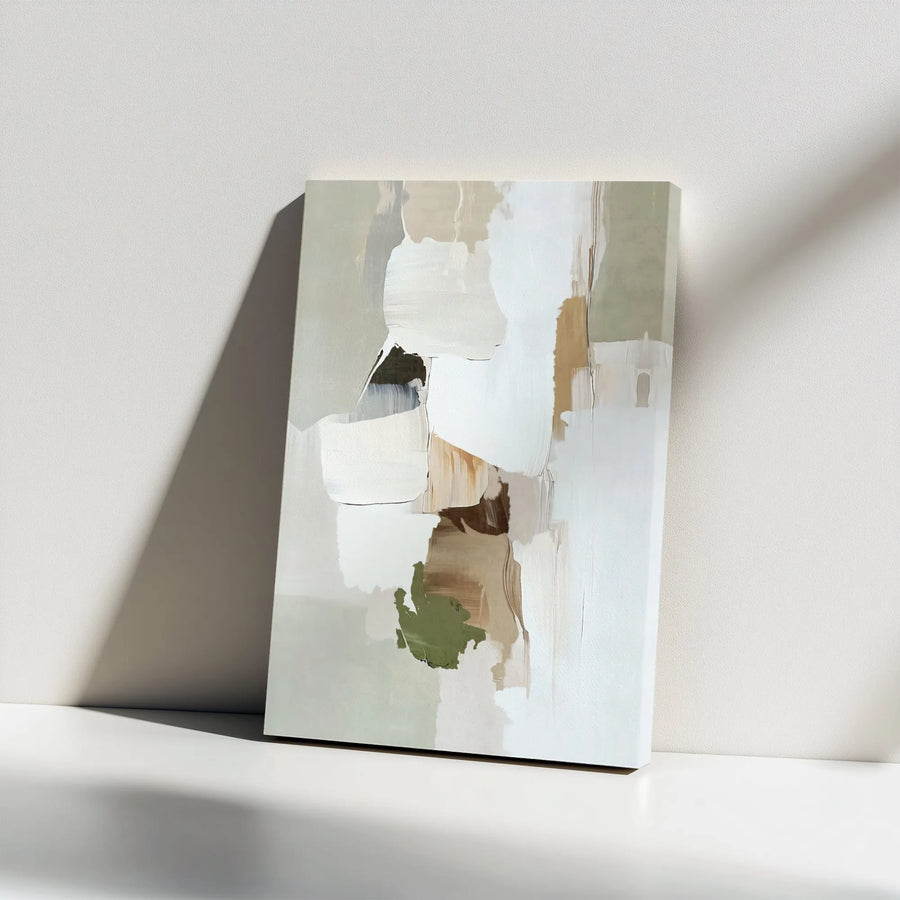 Abstract Canvas Wall Art | Textured Earth Tone Painting | Premium Frameless Canvas Print | Modern Living Room Wall Decor