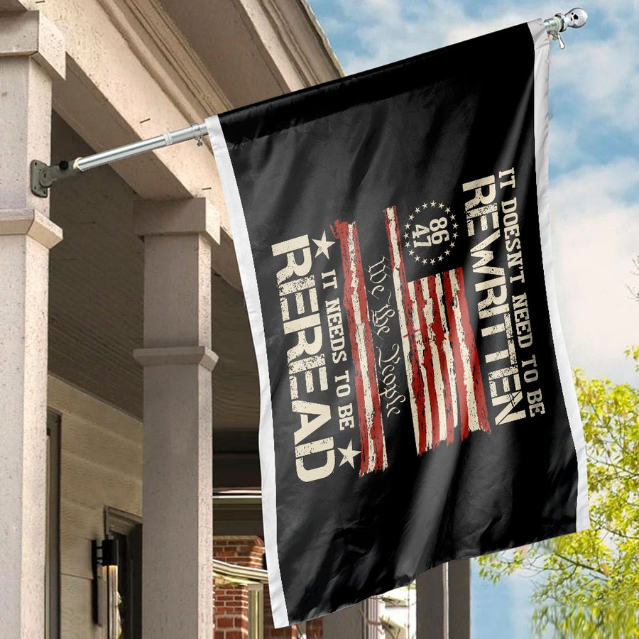 Constitution House Flag | We The People Quote Banner | Durable Weather-Resistant Polyester | Patriotic Home Decor Gift