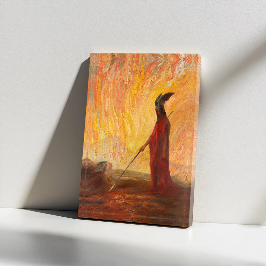 Odilon Redon Odhinn Canvas Art | Norse Mythology Painting Reproduction | Premium Thick Gallery Wrap Canvas | Collector's Fine Art Gift