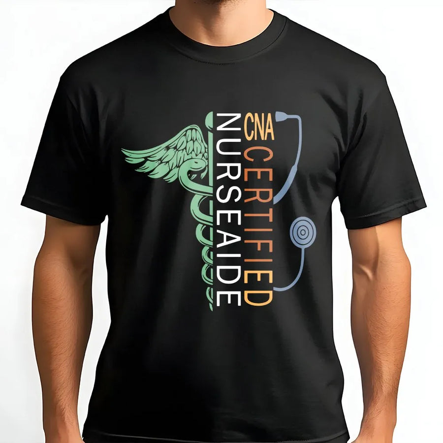 CNA T-Shirt | Certified Nursing Assistant Medical Design | Premium Soft Cotton | Nurse Appreciation Gift for Healthcare Workers