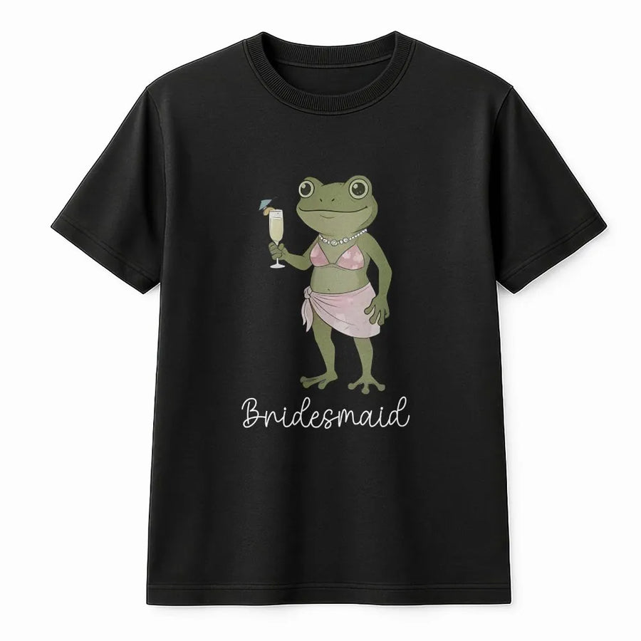 Bridesmaid Frog T-Shirt | Funny Bachelorette Party Sweatshirt | Soft Cotton Blend Pullover | Humorous Wedding Gift for Bridal Party