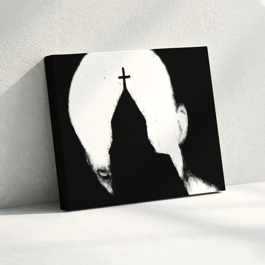Abstract Christian Wall Art Canvas Print | Surreal Church Silhouette Design | Premium Gallery Quality Canvas | Modern Religious Home Decor Gift