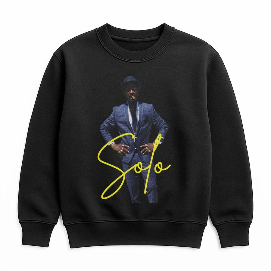 Dapper Gentleman Graphic Sweatshirt | Sharp Suit & Fedora Photo Print | Premium Cotton Blend | Stylish Urban Casual Gift For Him