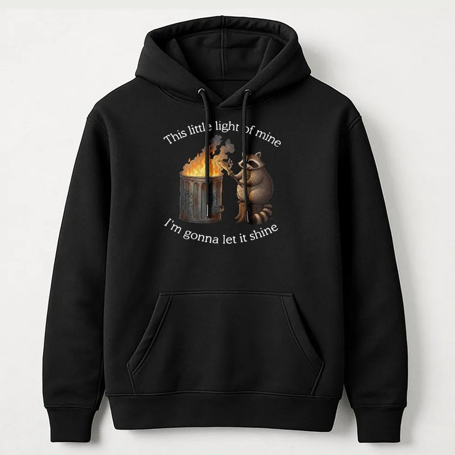 Raccoon Hoodie | Funny Trash Panda Graphic | Premium Cotton Blend | Whimsical Animal Gift For Nature Lovers