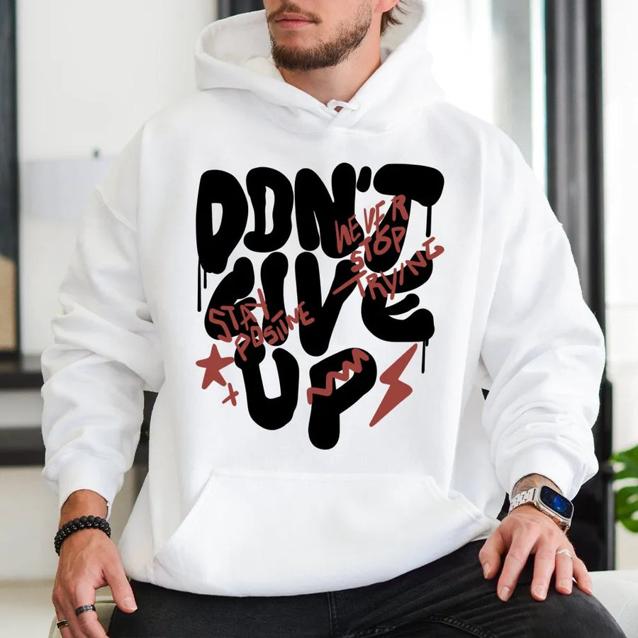 Don't Give Up Hoodie | Motivational Graffiti Streetwear Aesthetic | Premium Cotton Blend | Inspirational Gift for Men and Women