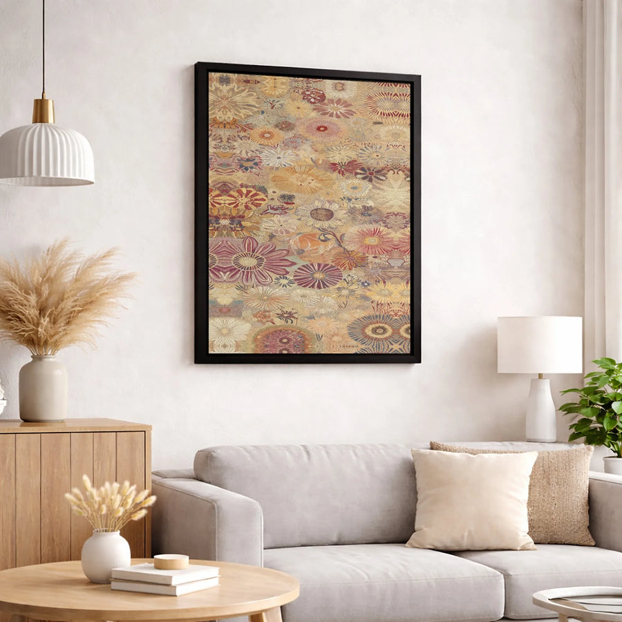 Abstract Floral Wall Art | Vintage Bohemian Botanical Print | Premium 1.25 Inch Thick Canvas | Gallery Quality Home Decor Gift