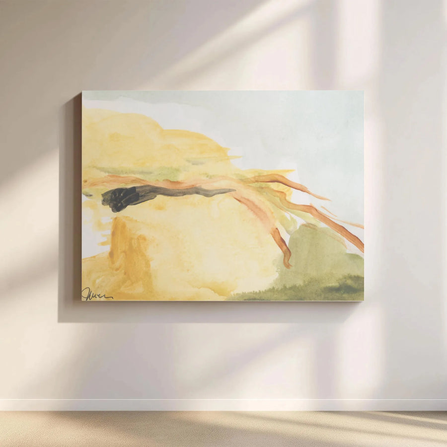 Abstract Watercolor Canvas Wall Art | Modern Earth Tone Painting Print | Premium Gallery Wrapped Canvas | Boho Living Room Decor Gift
