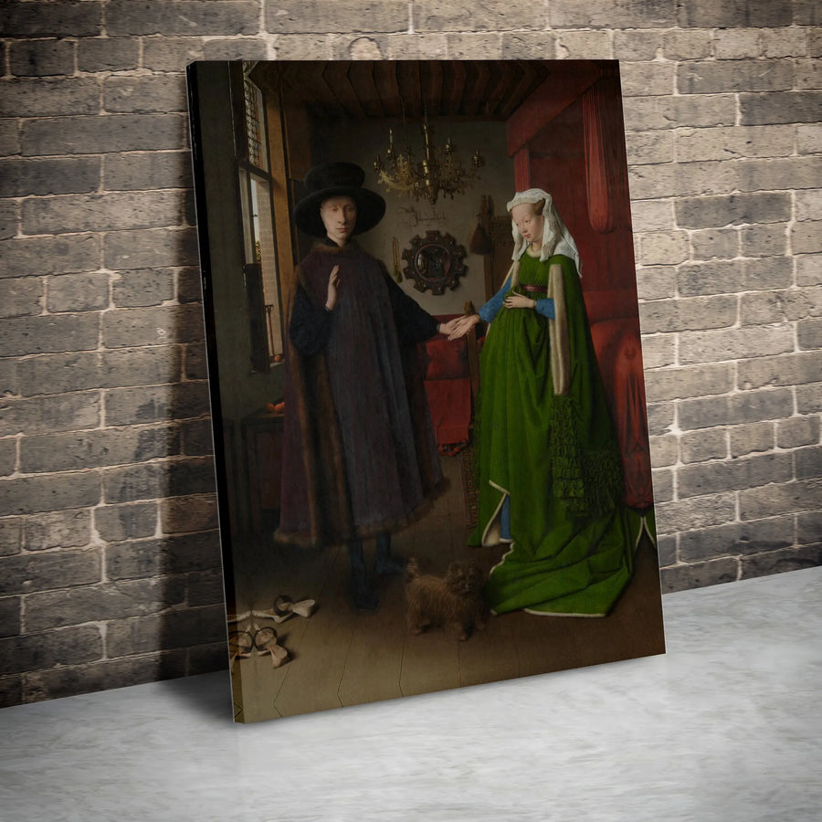 Arnolfini Portrait by Jan van Eyck | Renaissance Art Gallery Print | 1.25-inch Thick Premium Canvas | Fine Art Gift for History Lovers