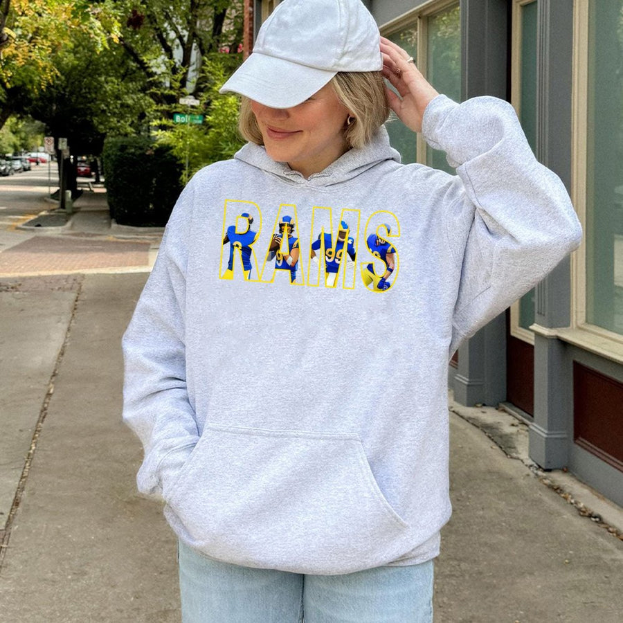 Rams With Los Angeles Rams Football Players Hoodie