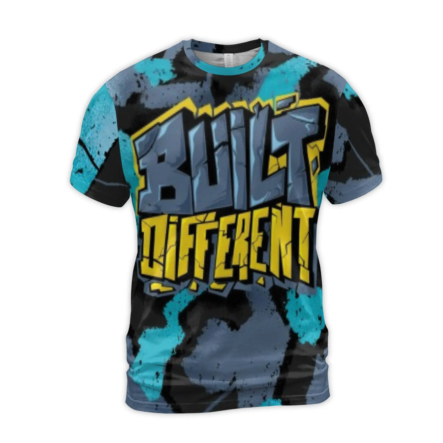 Built Different 3D Graphic T-Shirt | Streetwear Graffiti Print | Premium Jersey Fabric | Unique Gift for Urban Style Enthusiasts