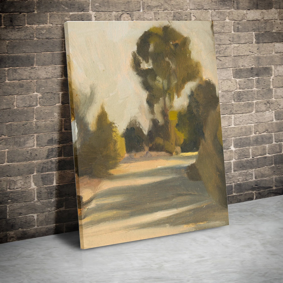Impressionist Forest Vertical Canvas Print | Painterly Tree Artwork | Premium Gallery Wrapped Canvas | Modern Farmhouse Decor Gift