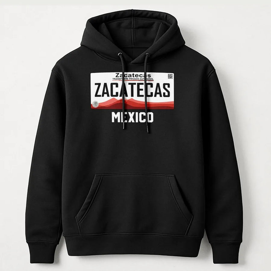 Zacatecas Mexico Hoodie | Vintage License Plate Graphic Tee | Soft Cotton Heritage Apparel | Gift for Zacatecano