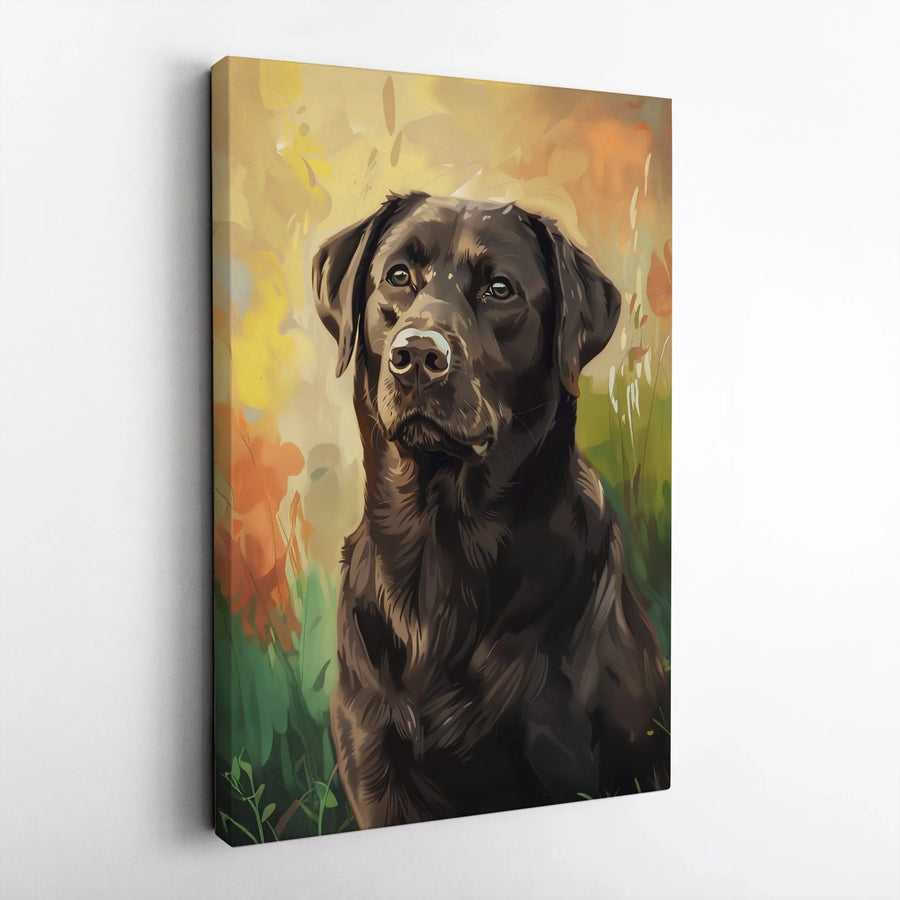 Black Labrador Retriever Wall Art | Watercolor Dog Portrait | Premium Gallery-Wrapped Canvas | Dog Lover Gift & Home Decor