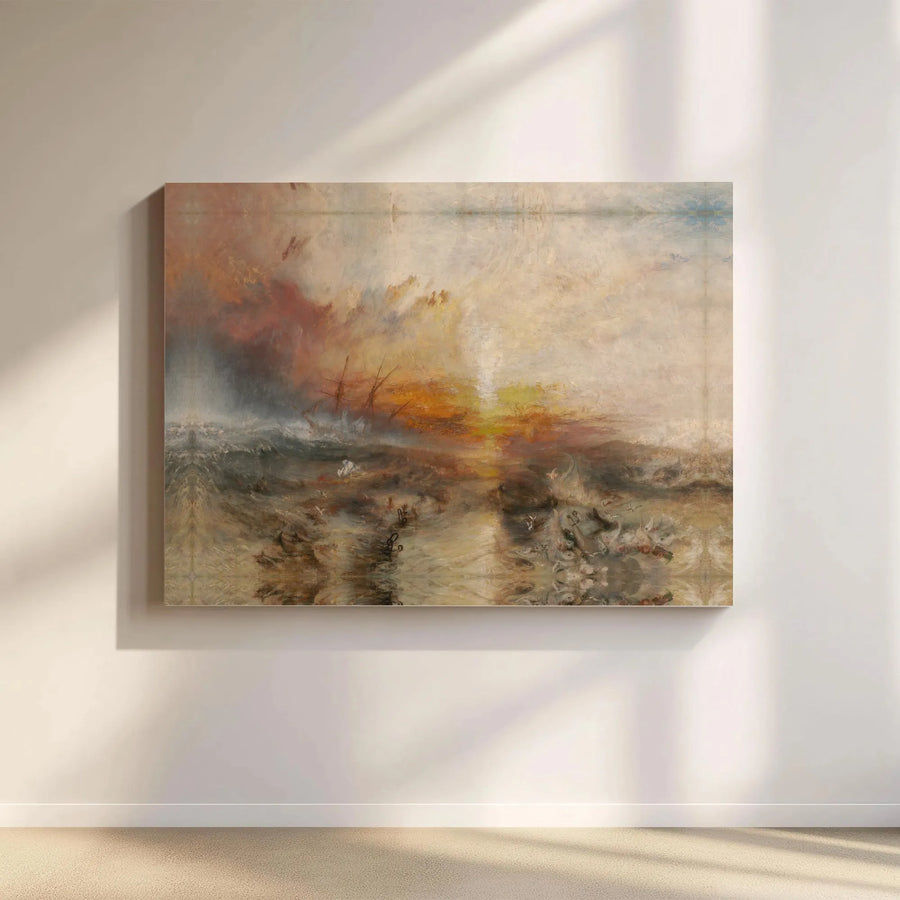 JMW Turner The Slave Ship Canvas Wall Art | Famous Romanticism Seascape Print | Premium Gallery Wrapped Canvas | Classic Art Collector's Home Decor Gift