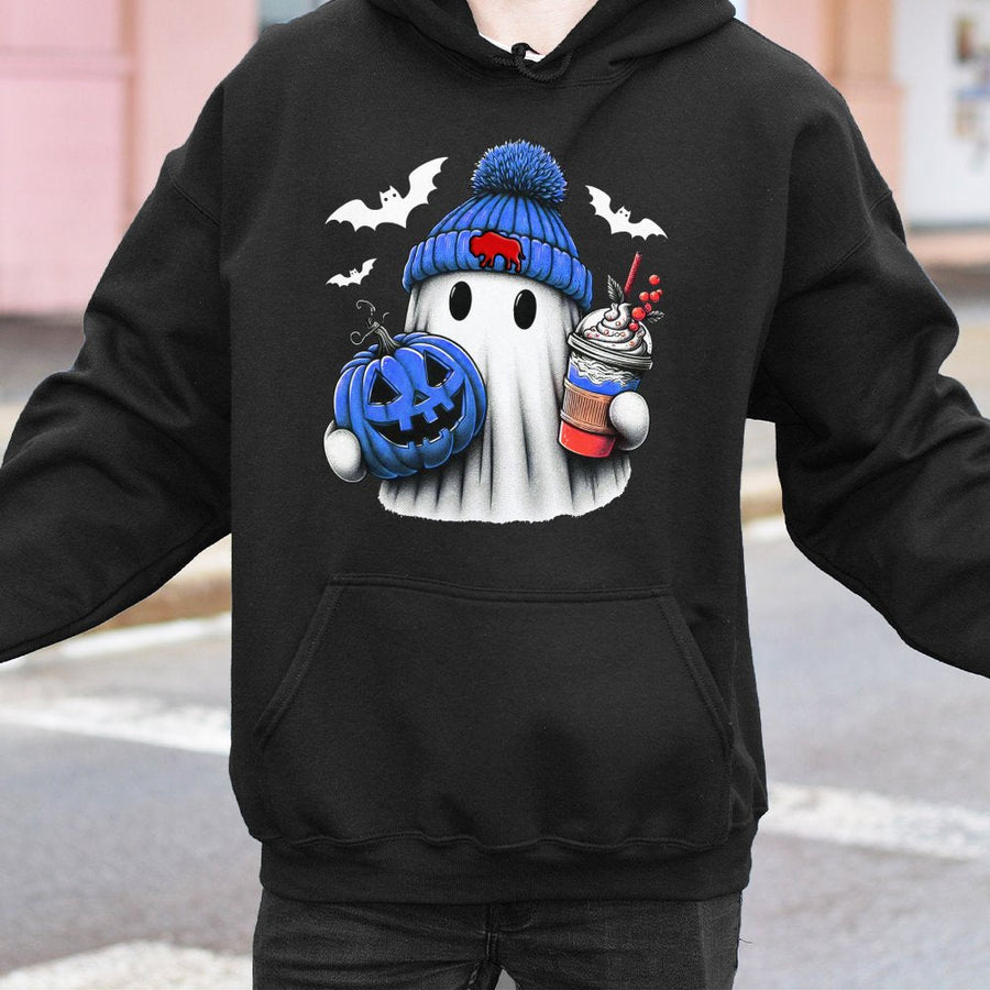 Buffalo Halloween Ghost Unisex Hoodie  Buffalo Football, Buffalo Hoodie, Buffalo Halloween Hoodie, Bills Hoodie For Men And Women