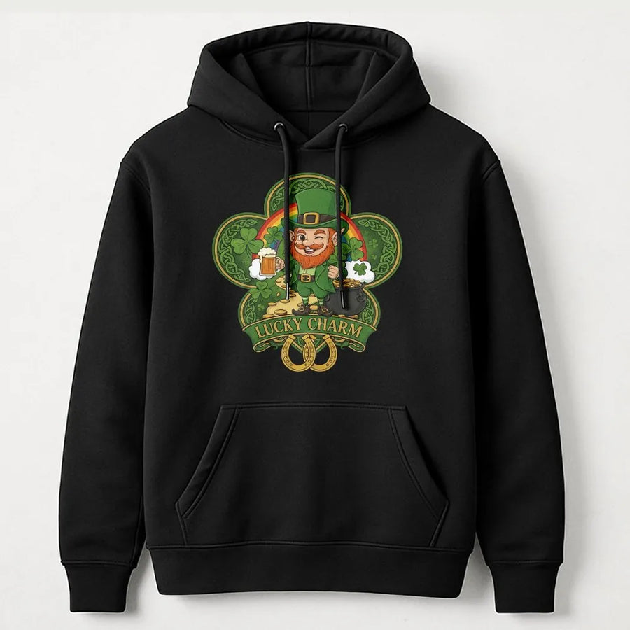 Lucky Leprechaun St Patrick's Day Hoodie | Funny Drinking Graphic | Premium Cotton-Poly Blend | Unisex Irish Parade Gift