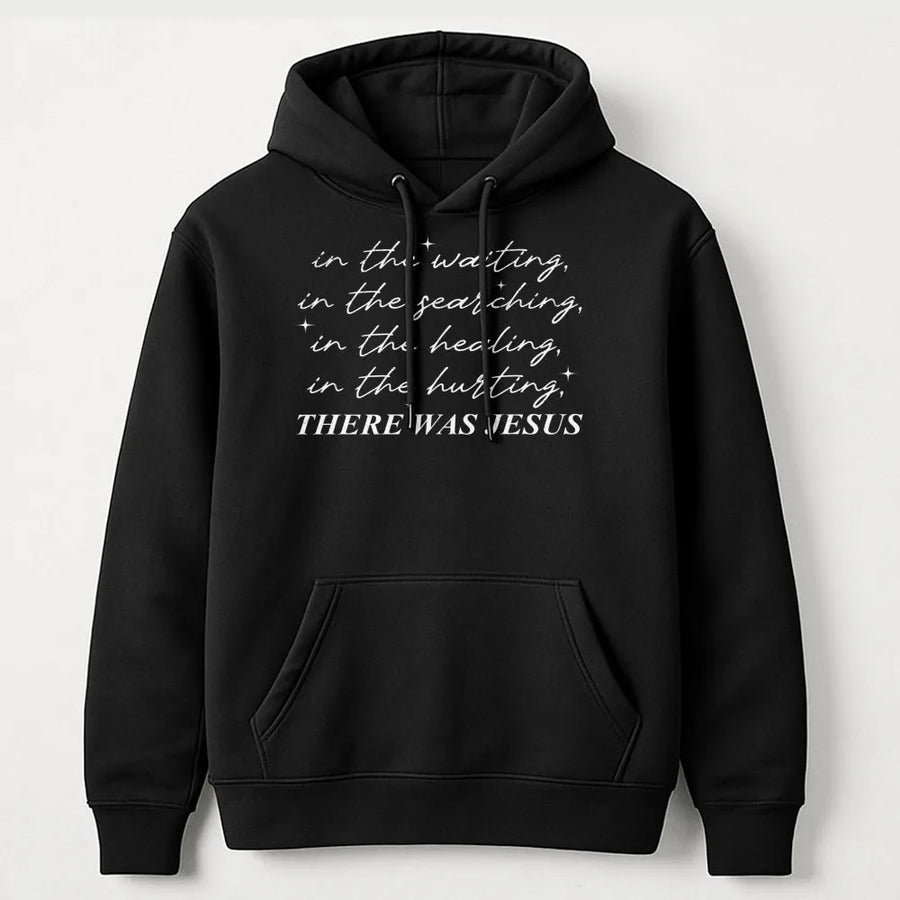 There Was Jesus Hoodie | Minimalist Christian Faith Graphic | Premium Cotton Blend | Religious Gift For Women & Church Groups