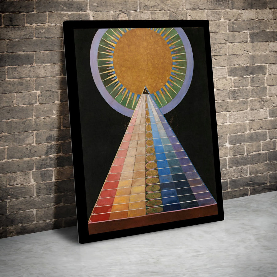 Walter Russell Pyramid Canvas Print | Esoteric Spiritual Artwork | Premium Framed Gallery Wall Art | Collector's Gift for Meditation Room Decor