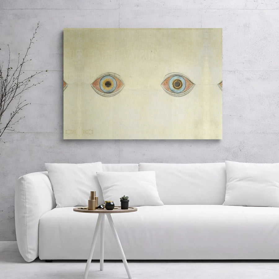 Vintage Anatomical Eye Chart Canvas | Gustav Schweiger Medical Art Print | Premium 1.25" Gallery Wrap | Unique Office & Home Decor Wall Art