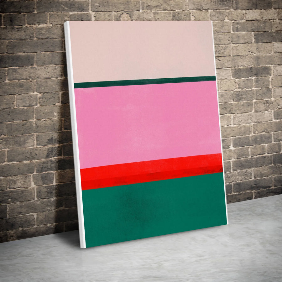 Abstract Color Block Vertical Canvas | Minimalist Geometric Painting Print | Premium Thick Gallery Wrap Canvas | Modern Home & Office Decor Gift
