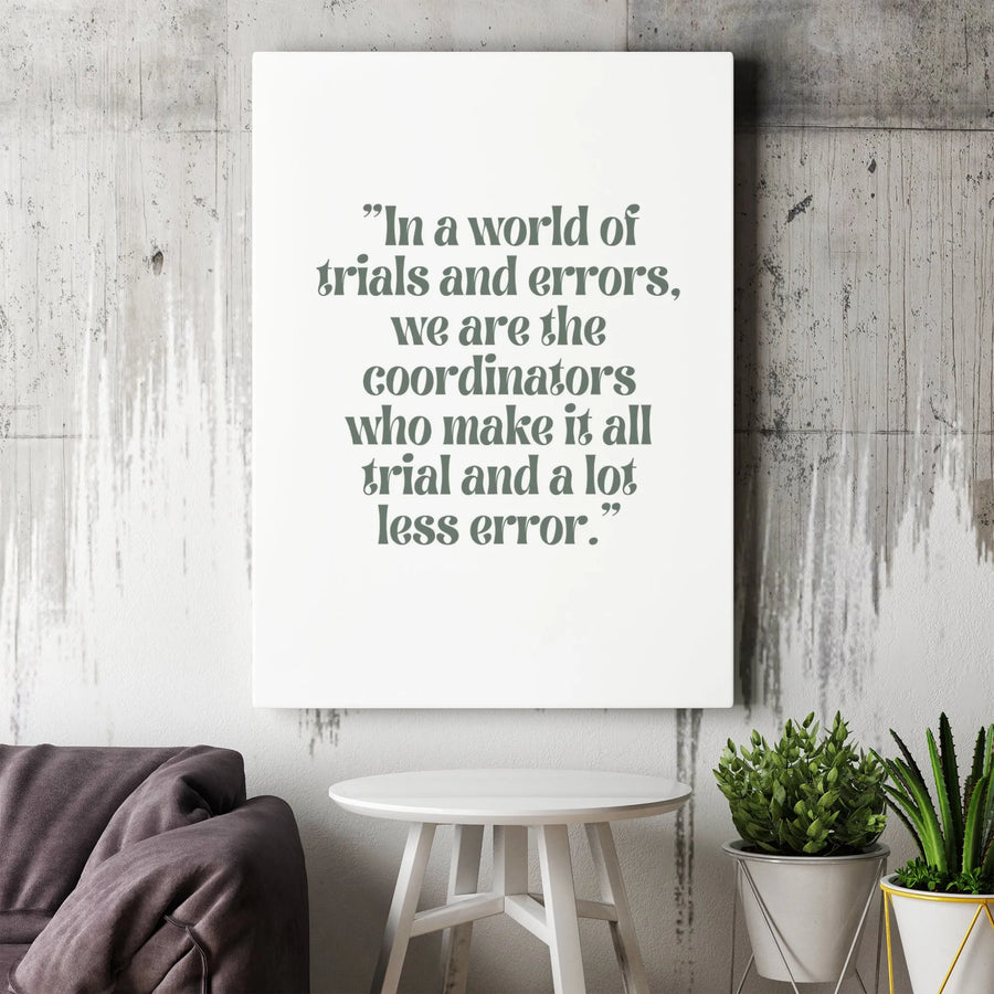 Coordinator Definition Canvas | Professional Job Title Quote Wall Art | 1.25 Inch Gallery Wrap Print | Office Decor Gift For Project Managers